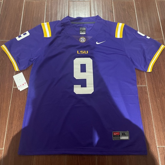 LSU Joe Burrow Purple Jerseys Sizes Small - 2XL - Picture 4 of 6